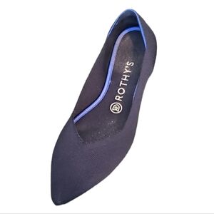 Rothy's Navy Flats with Blue Accent- LEFT SHOE ONLY